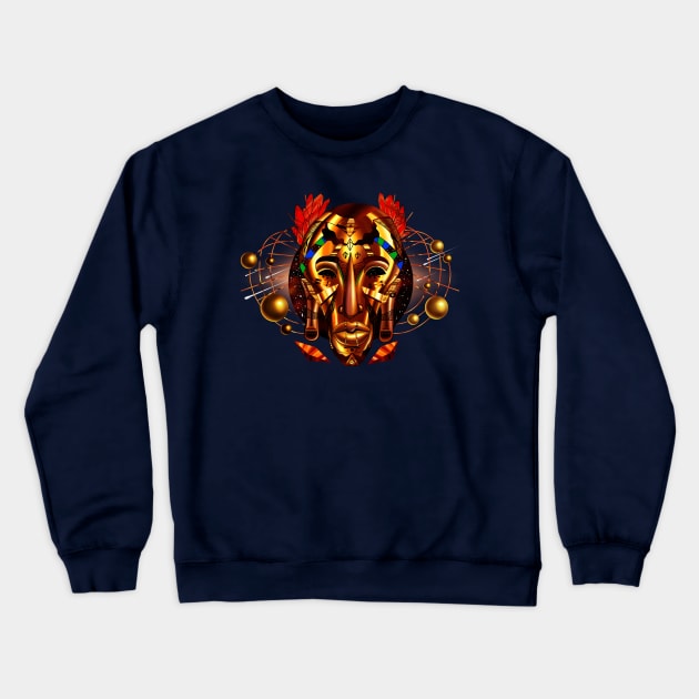 Akatok African God African Mask Crewneck Sweatshirt by kenallouis